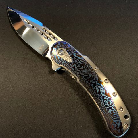 Todd Begg Beggatti Timascus mirror kniv