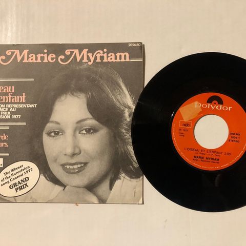 MARIE MYRIAM / L'OISEAU ET L'ENFANT - 7" VINYL SINGLE (GRAND PRIX VINNER 1977)
