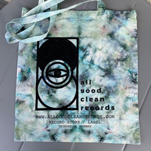 All Good Clean Records tote bag, tie dyed