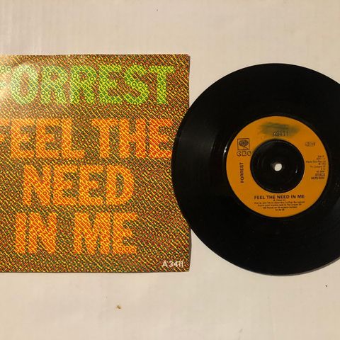 FORREST / FEEL THE NEED IN ME - 7" VINYL SINGLE  (DISCO)