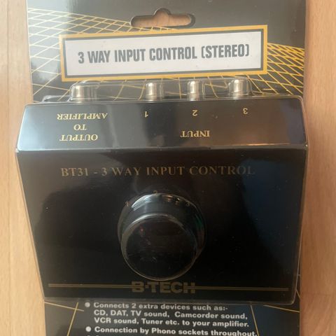 B-tech 3 way input control (stereo) - BT31