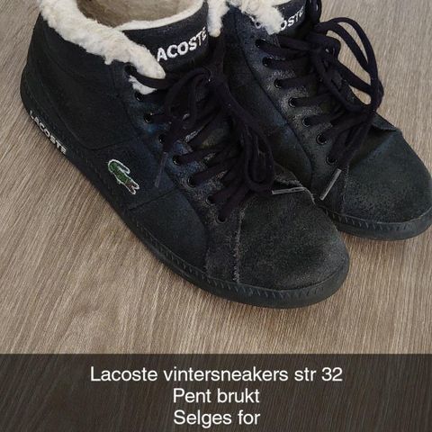 Lacoste vintersneakers str 32