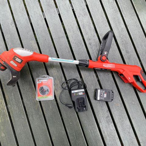 Lite brukt Black & Decker oppladbar gresstrimmer