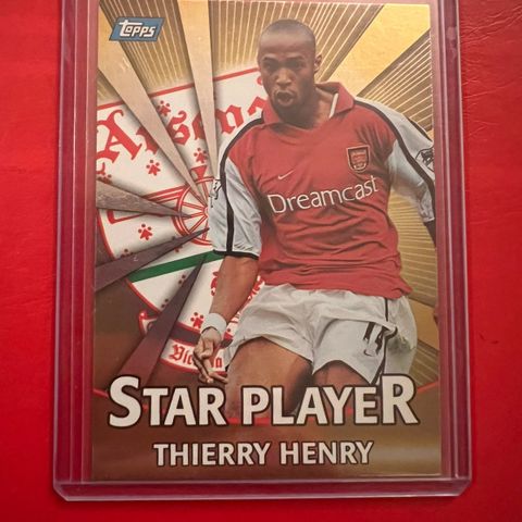 Thierry Henry i gull premier gold 2001 fotballkort