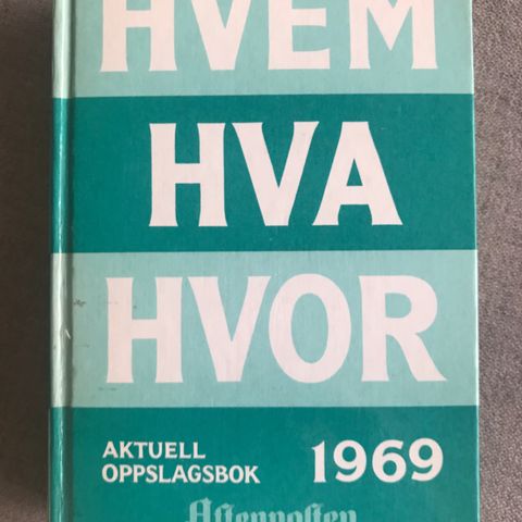 Hvem Hva Hvor 1969