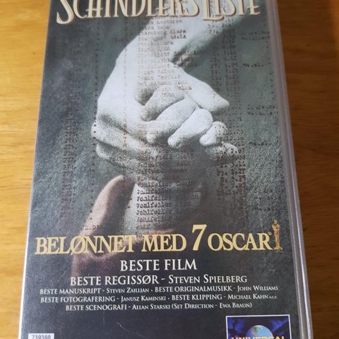 Schindlers Liste Vhs Ny