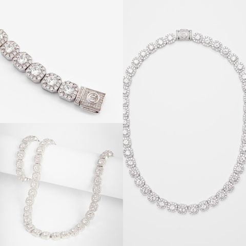 Tennis chain white gold