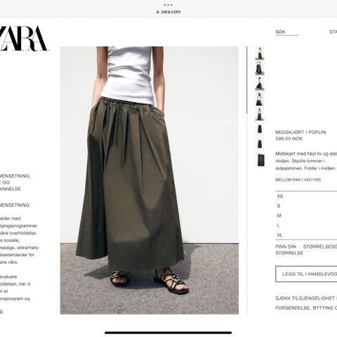 Skjørt fra Zara