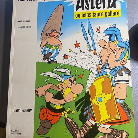 Asterix nr 1 - asterix og hans tapre gallere  2.opplag.