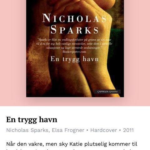 En trygg havn av Nicholas Sparks