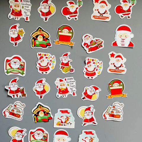 Jul Christmas Santa nisse klistremerker stickers scrapbooking