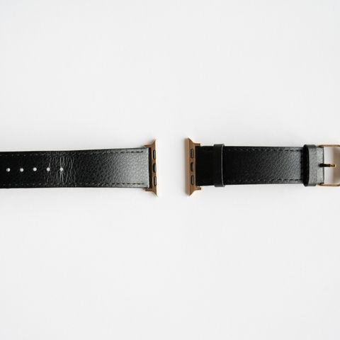 Apple Watch Strap / Reim 41mm Genuine Leather (Strl. S/M) Sort