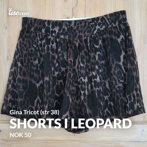 Leopardmønstret shorts fra Gina Tricot (str. 38)