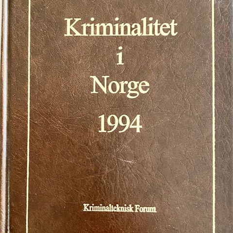 Jørn-Kr. Jørgensen (red.): "Kriminalitet i Norge  1994"