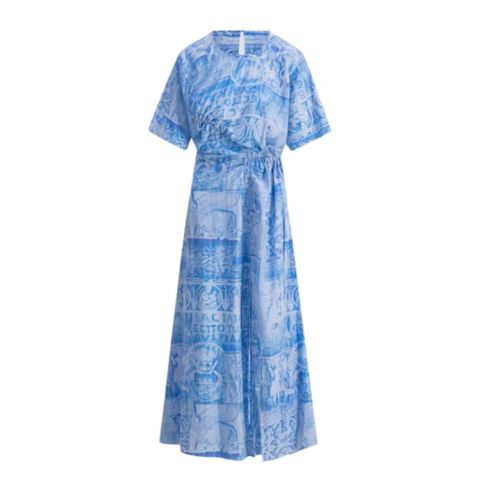 Carry Print Dress i fargen blå fra Holzweiler.