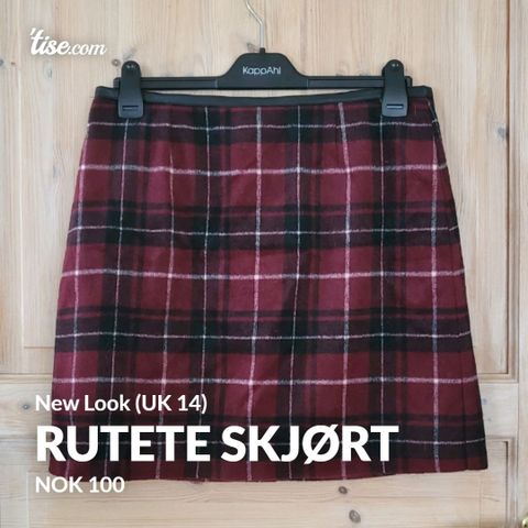 Rutete skjørt fra New Look (UK 14 / 42)