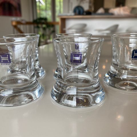 5 stk Hadeland dram / snaps / eggeglass