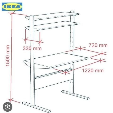 Pent brukt skrivebord Fredrik fra IKEA. Inkludert levering!!