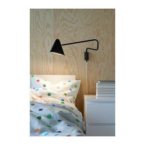 Ikea PS vegglampe svart / black wall lamp