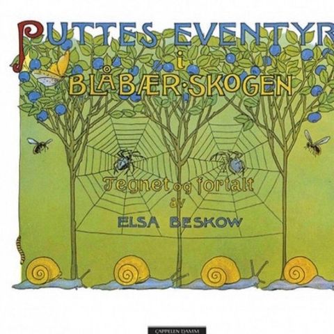 Puttes eventyr i blåbærskogen. Barnebøker Elsa Beskow