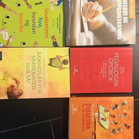 pensum til barnehagelærerutdanning+ annen relevant litteratur