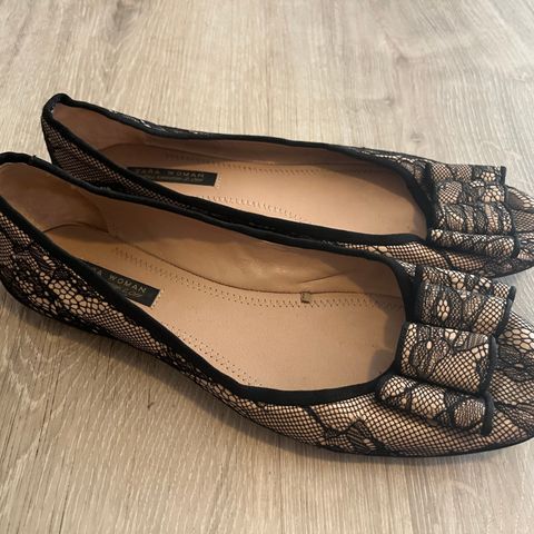 Zara ballerina m/ blonde sløyfe - str. 39