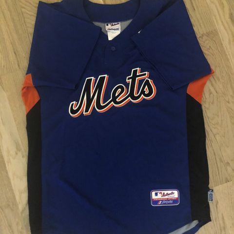 "Authentic Collection Majestic" MLB New York Mets Blue Jersey