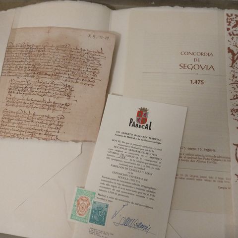 Concordia de Segovia faksimile manuskript