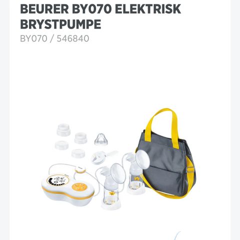 Beurer dobbel elektrisk brystpumpe