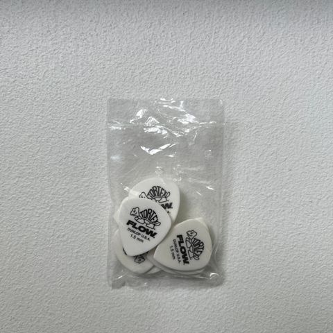 DUNLOP 1.5 TORTEX FLOW, guitar/bass pick set, 12stk. Plektere