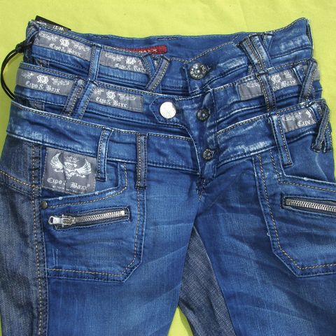 Cipo & Baxx jeans W27 L32 - spesielt design - ny m/merkelapp