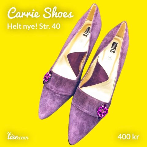 Carrie shoes. Helt nye lilla sko / heels / pumps. Str. 40