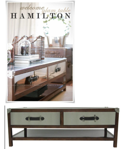 TM Designe sofabord - HAMILTON glam table