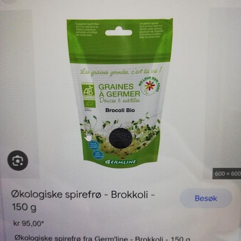 Økologiske spirefrø Brokkoli