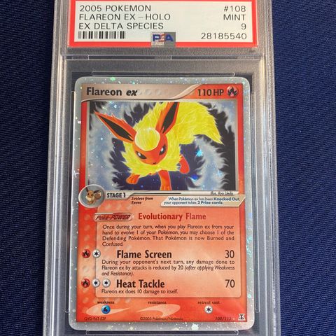 Pokemon / Flareon ex 108/113 Delta Species psa 9