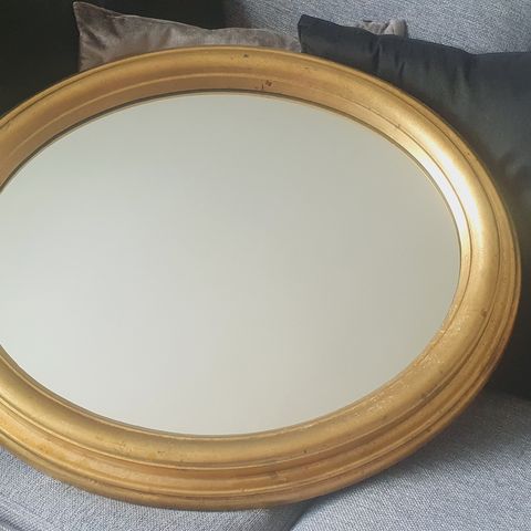 Gylden speil * ovalt
