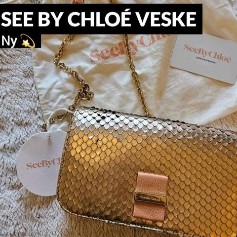 Ny og lekker See by Chloe dag & selskapsveske 💫 Saffiano skinn/limited edition