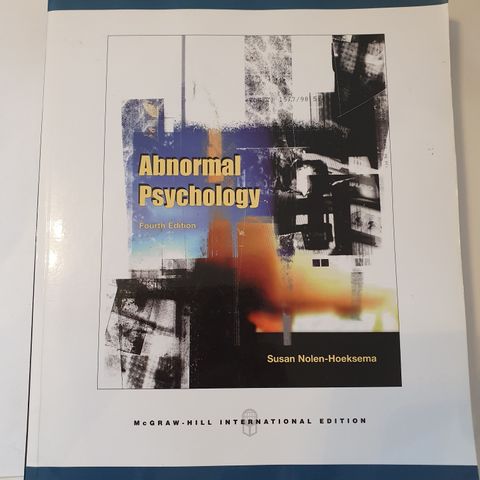 Abnormal psychology.  Susan Nolen-Hoeksema