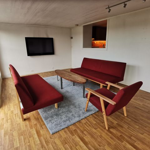 Ekornes Svane to sofa og en stol selges samlet