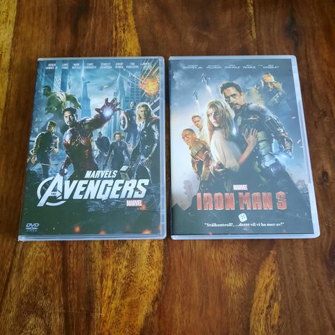 Marvel filmer: DVD (The Avengers & Iron Man 3)