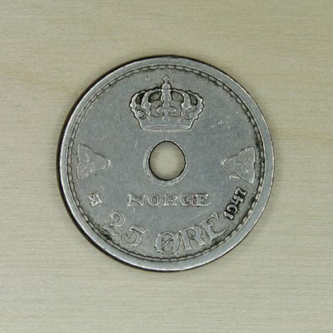 25 øre 1947 Norge   (1067)