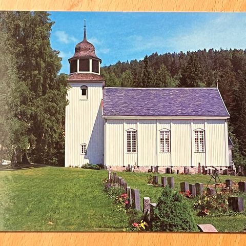 Hovin kyrkje - ubrukt postkort