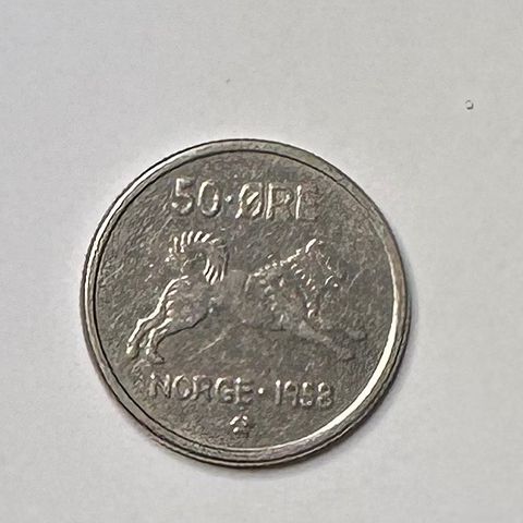 50 øre 1958. (2531 AB)