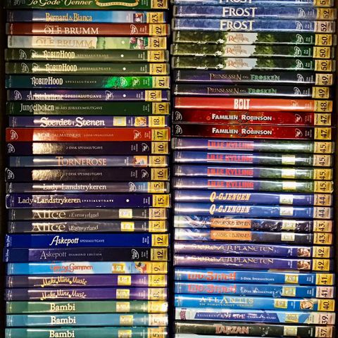Walt Disney Klassikere & Spesialutgave & Diamond Edition #1 - #54 filmer 🚨DVDER