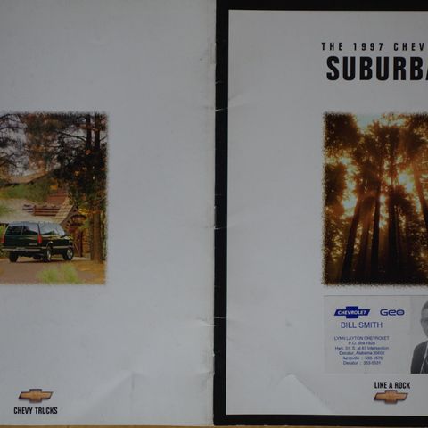 Chevrolet Suburban 1997 brosjyre