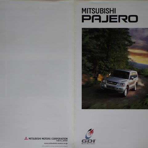 Mitsubishi Pajero sep 2001 brosjyre