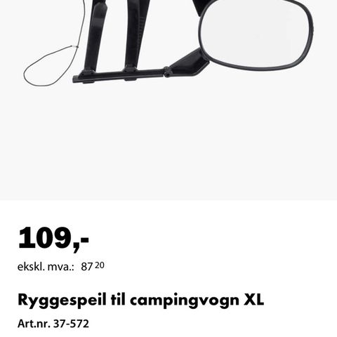 Helt ny ryggespeil til campingvogn XL