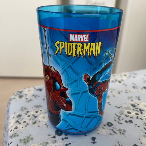 Retro Marvel Spider-Man plastkopp fra 2004