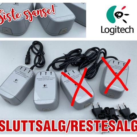 Sluttsalg/restesalg! NY og UBRUKT utendørs strømforsyning til Logitech Alert!