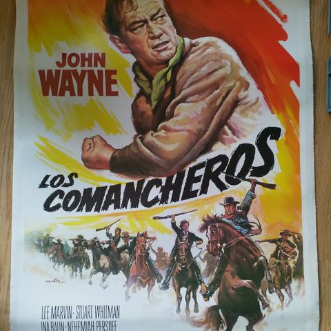 Vintage filmplakater - Westernplakater Los Comancheros og Red River Shore